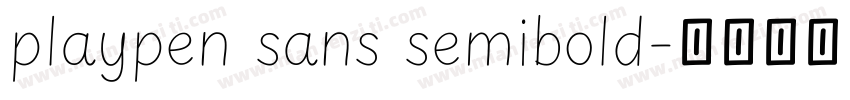 playpen sans semibold字体转换